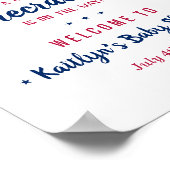 Poster Pirate En Chemin ! baby shower 4 juillet (Coin)