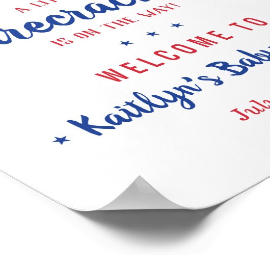 Poster Pirate En Chemin ! baby shower 4 juillet (Coin)