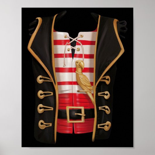 Poster Pirate Halloween Enfants Costume Tee (Devant)