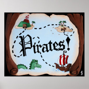 Poster Pirate map