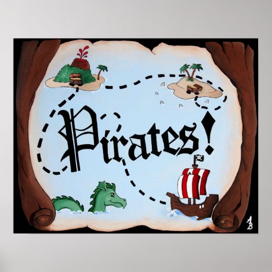 Poster Pirate map (Devant)