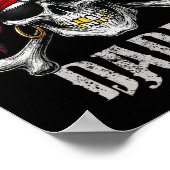Poster Pirate Papa Jolly roger Drapeau Et Crossbones Crân (Coin)