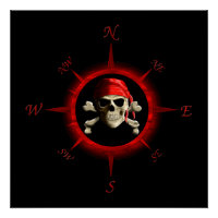 Pirate Rose Compass