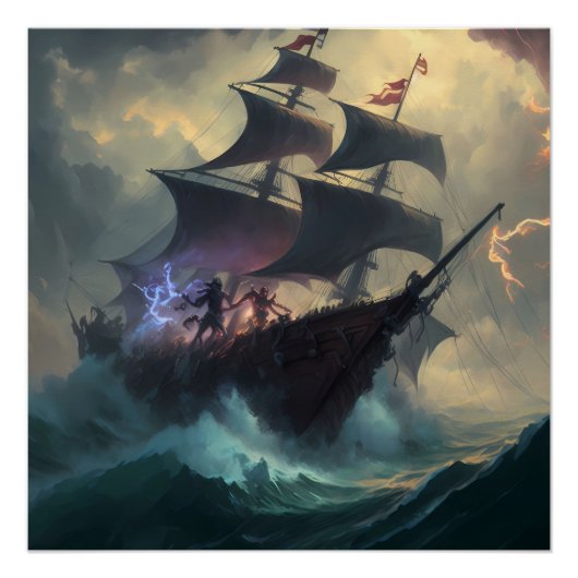 Poster Pirate Ship Art Series - Première édition #1 (Devant)