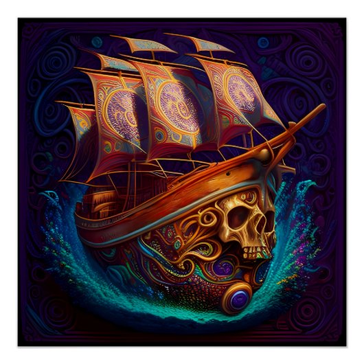 Poster Pirate Ship Art Series - Première édition #14 (Devant)