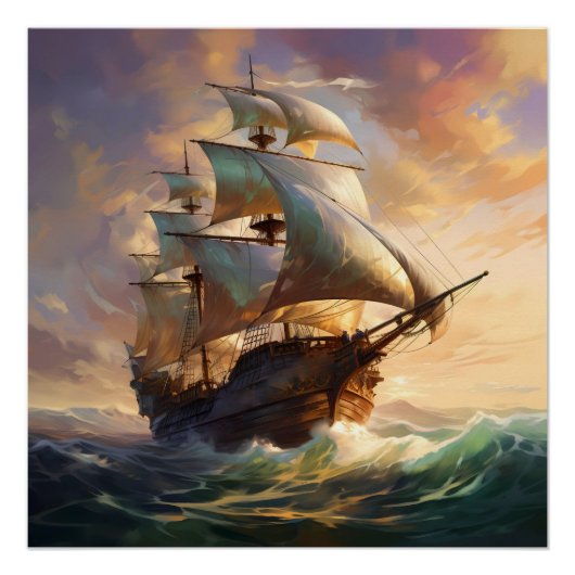 Poster Pirate Ship Art Series - Première édition #33 (Devant)