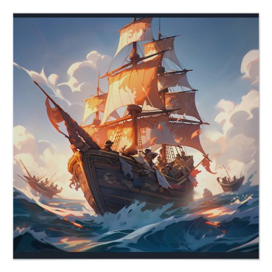 Poster Pirate Ship Art Series - Première édition #39 (Devant)
