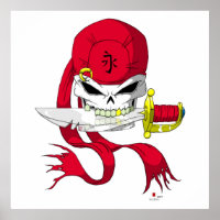 Poster Pirate Skull Bandana