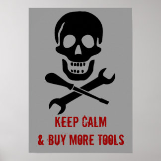 Poster Pirate Skull Mechanic Garder le calme et acheter d