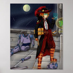 Poster Pirate spatiale