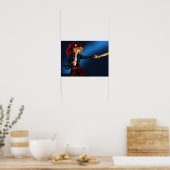 Poster Pirate spatiale et chat spatial (Cuisine)
