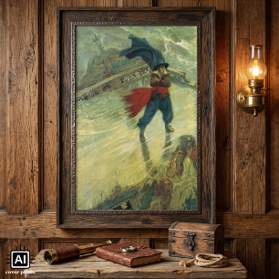 Poster Pirate Vintage, Le Hollandais Volant par Howard Py