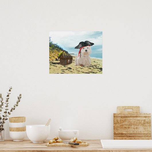 Poster Pirate Westie (Cuisine)