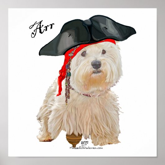 Poster Pirate Westie (Devant)