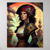 Poster Pirate Woman Imaginaire Art (Devant)
