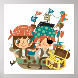 Poster Pirates Au Trésor