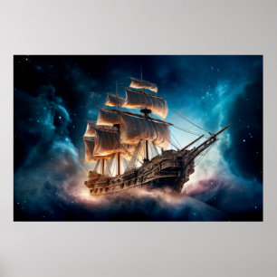 Poster Pirates Ship Worldwide Dimension Art fantastique