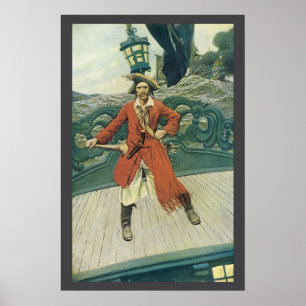 Poster Pirates Vintage, Capitaine Keitt par Howard Pyle