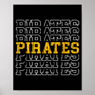 Poster Pirates vintage pour hommes femmes garçons filles