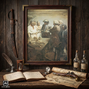 Poster Pirates Vintage, Préparation de la mutinerie par N