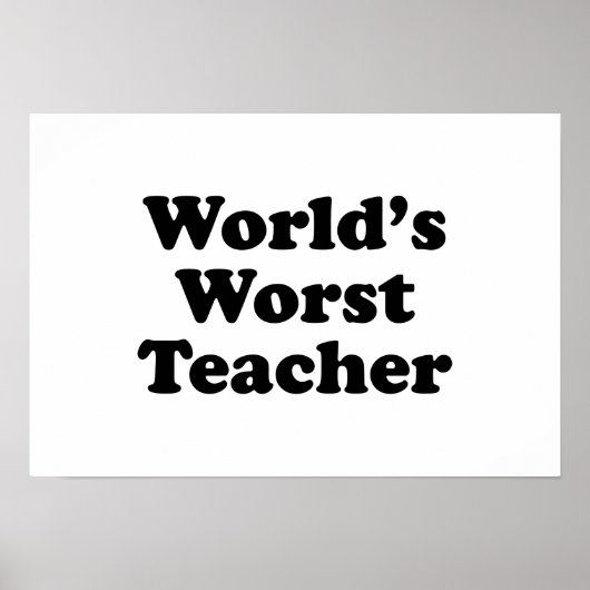 Poster pire professeur au monde (Devant)