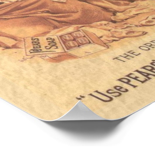 Poster Pires Savon bain l'enfant (Coin)