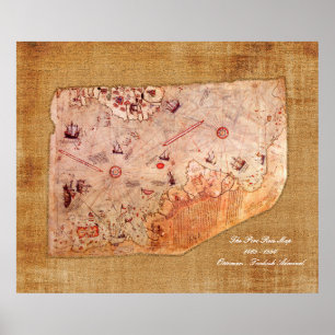 Poster Piri Reis Map
