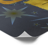 Poster Pisces Dark Zodiac Astrologie : Black Gold Nom (Coin)