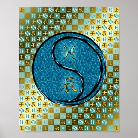 Poster Pisces & Dragon d'eau (Devant)