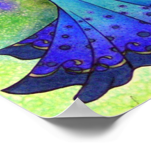 Poster Pisces ventre Danseur Astrologie Signal Danse vent (Coin)