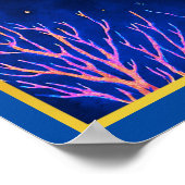 Poster Pisces Zodiac Fish Swimming in Cosmic Waters (Coin)