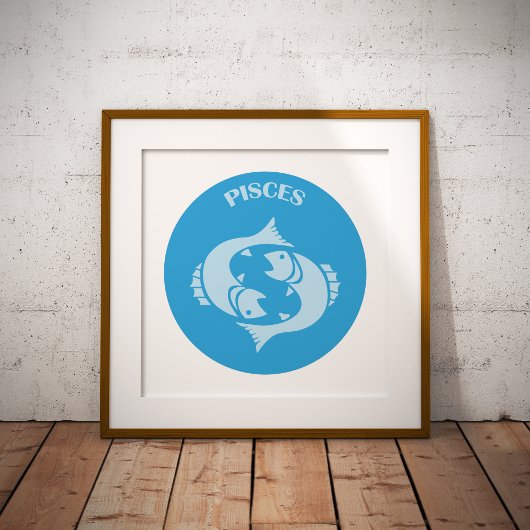 Poster Pisces, Zodiac Sign, Horoscope, Astrology