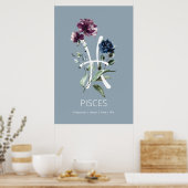 Poster Pisces Zodiac Star Sign Art Print (Cuisine)
