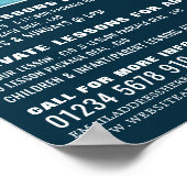 Poster Piscine, Cours de natation Publicité (Coin)