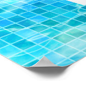 Poster Piscine d'été cool Fête de l'eau Amusement (Coin)