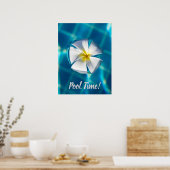 Poster Piscine Eau mousseuse avec cadeau de fleurs (Cuisine)