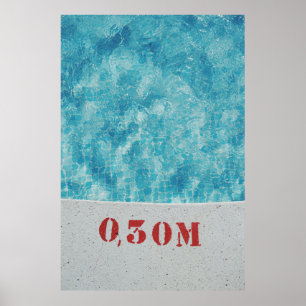 Poster Piscine en béton gris à 0,30 Mètre
