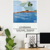 Poster Piscine et marches (Bureau à domicile)