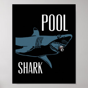 Poster Piscine exclusive Billard de requin Hustler T Shir