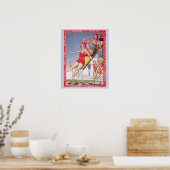 Poster Piscine Fête Nage Vintage Été (Cuisine)