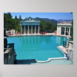 Poster Piscine Neptune au Château de Hearst, San Simeon, 