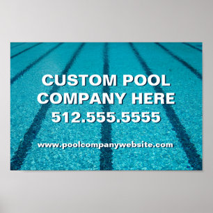 Poster Piscine Société Marketing Personnalisé