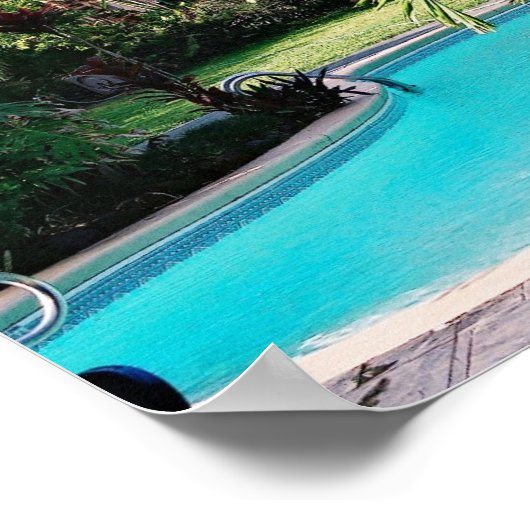 Poster Piscine Tropicale (Coin)