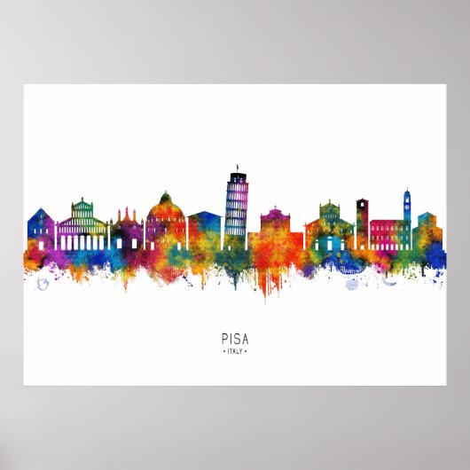 Poster Pise Italie Skyline (Devant)