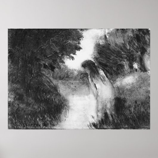 Poster Pissarro - Bather 1894 (Devant)