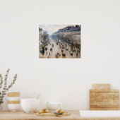 Poster Pissarro - Boulevard Montmartre, Matin d'hiver (Cuisine)