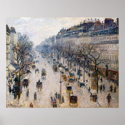 Poster Pissarro - Boulevard Montmartre, Matin d'hiver (Devant)