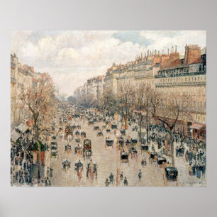 Poster Pissarro - Boulevard Montmartre, soleil de l'après