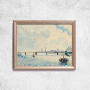 Poster Pissarro Charing Cross Bridge London Old Art Wall
