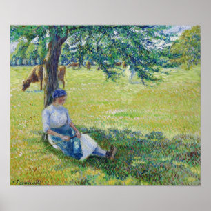 Poster Pissarro - Cowgirl Eragny 1887